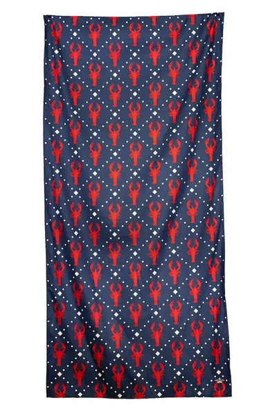Crawfish Beach Towel - Navy