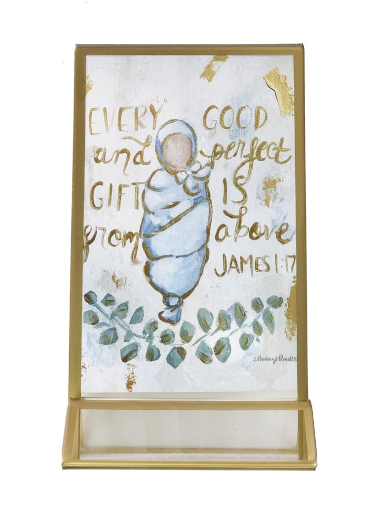 Perfect Gift Framed Print - Light Blue