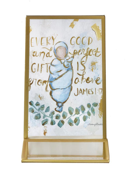 Perfect Gift Framed Print - Light Blue