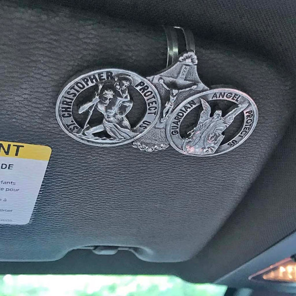 Visor Clip Sr Christopher & Guardian Angel