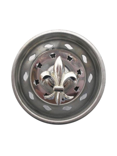 Kitchen Sink Strainer - Silver Fleur De Lis