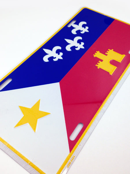 Acadian Flag License Plate