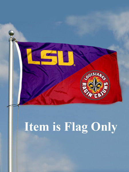 LSU  ULL Divided Standard Flag