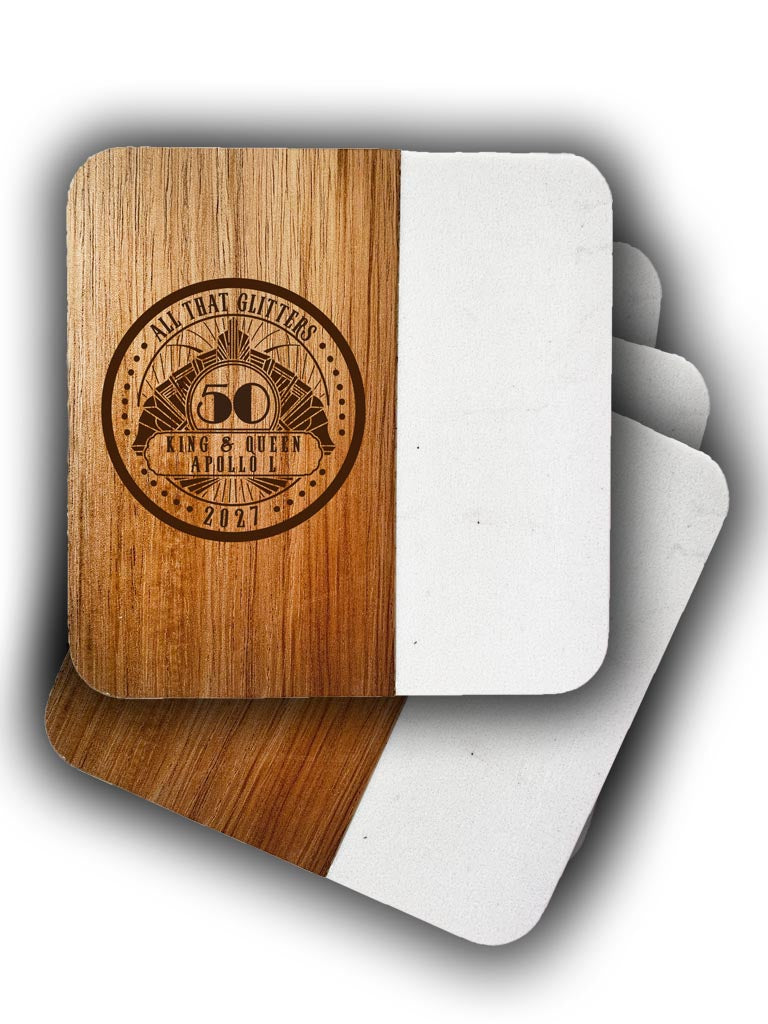Coaster Set of 4 Apollo Logo