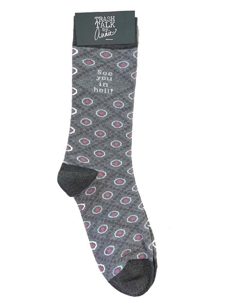 Trash Talk Womens Socks - See you in hell!