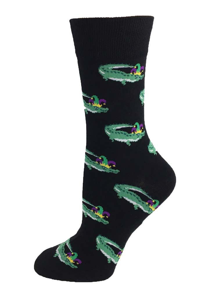 Mardi Gras Gator - Men's Socks
