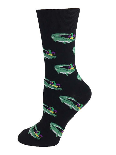 Mardi Gras Gator - Men's Socks