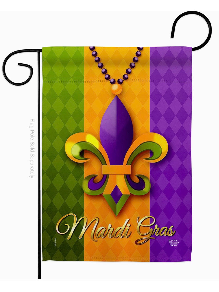 Mardi Gras Garden Flag - Fleur de Lis