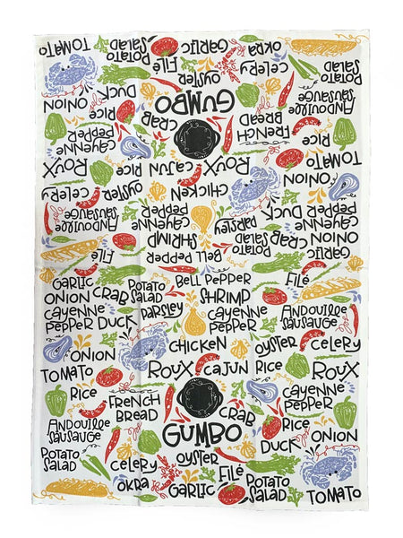 Gumbo Ingredients Towel