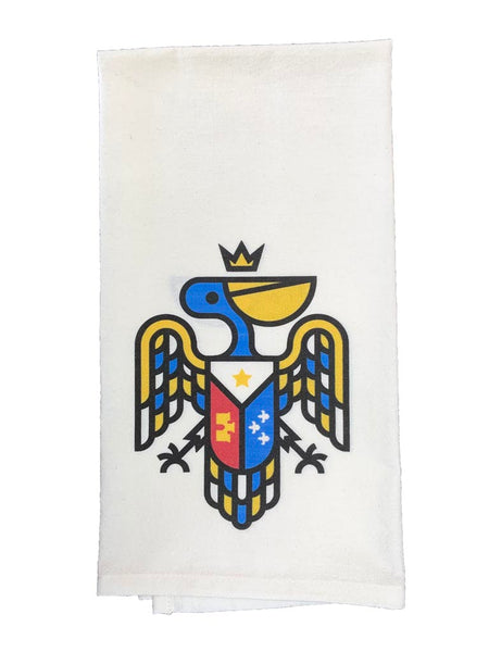 Acadian Flag Pelican Towel