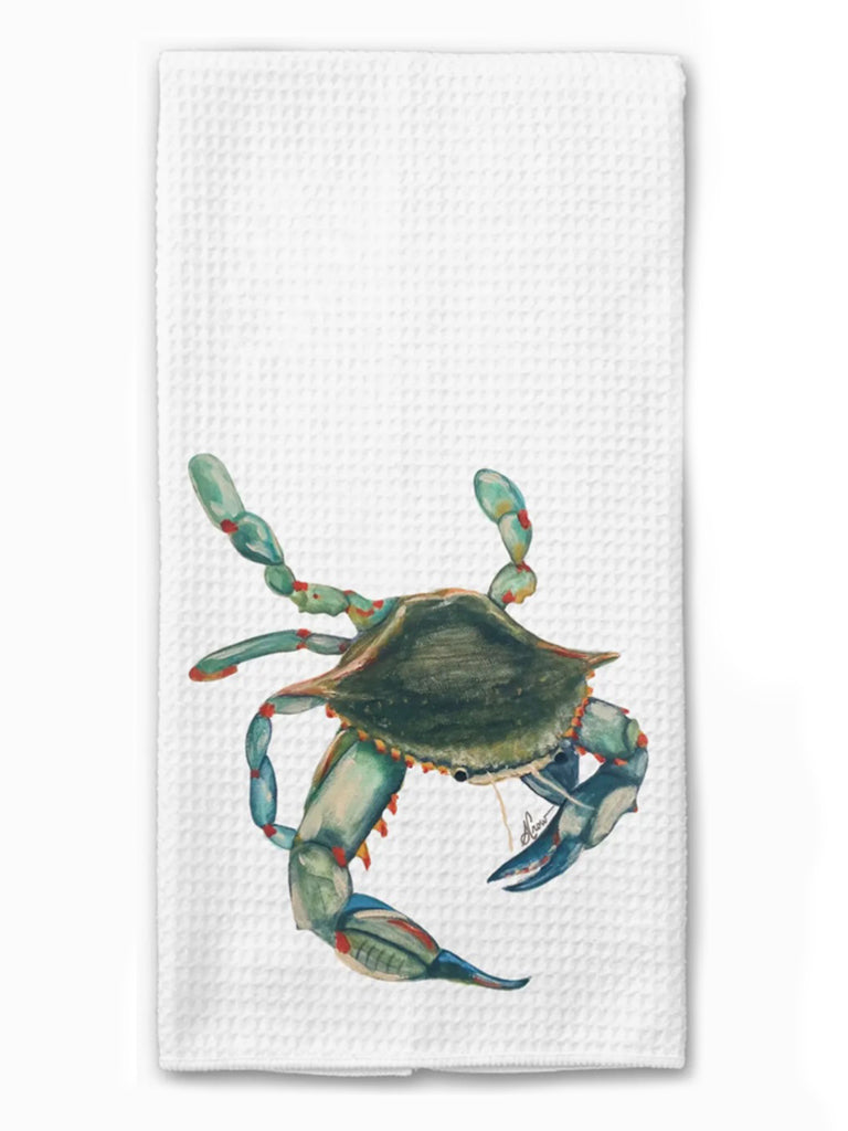 Microfiber Hand Towel - Blue Crab