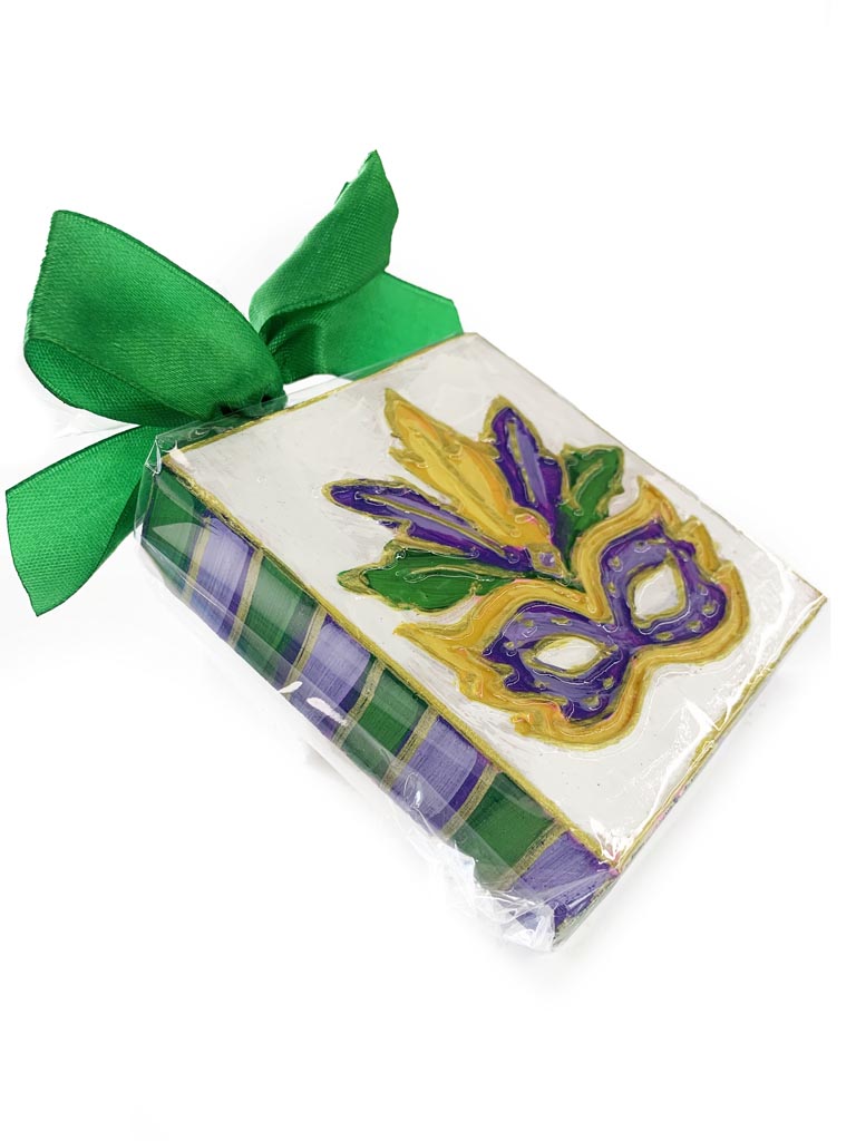 Mardi Gras Mask Hand Painted Plaque