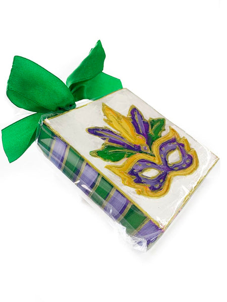 Mardi Gras Mask Hand Painted Plaque