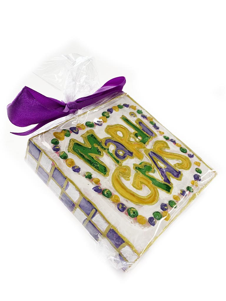 Mardi Gras Hand Painted Plaque