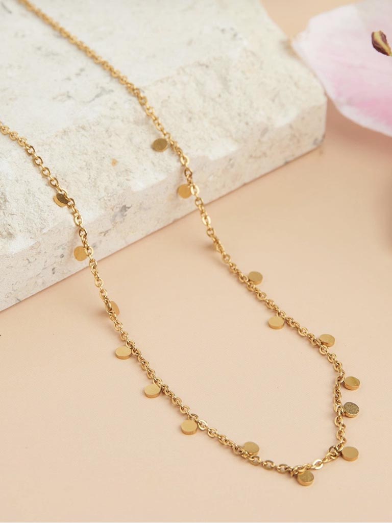Waterproof Disc Chain Necklace