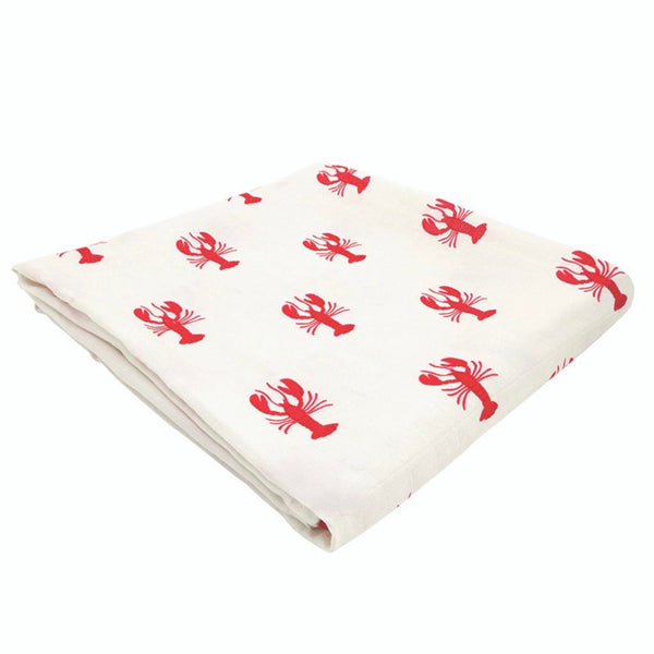 Crawfish Swaddle & Plush Rattle Set