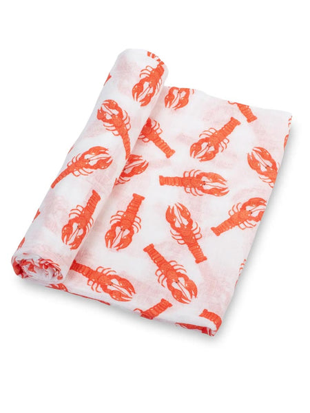 Crawfish Muslin Swaddle Blanket