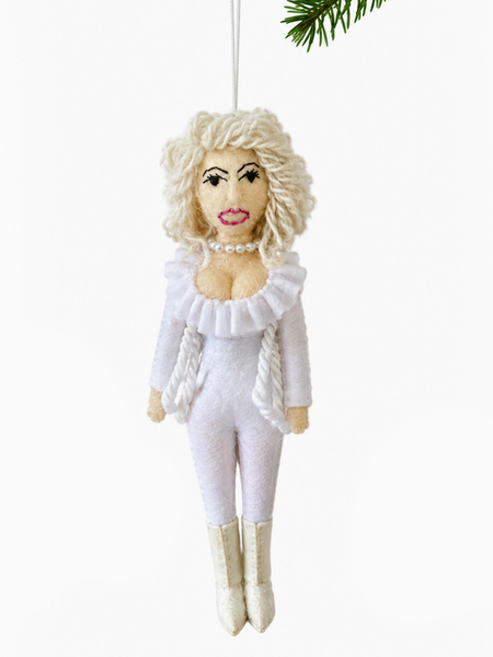Dolly Parton Ornament White Outfit