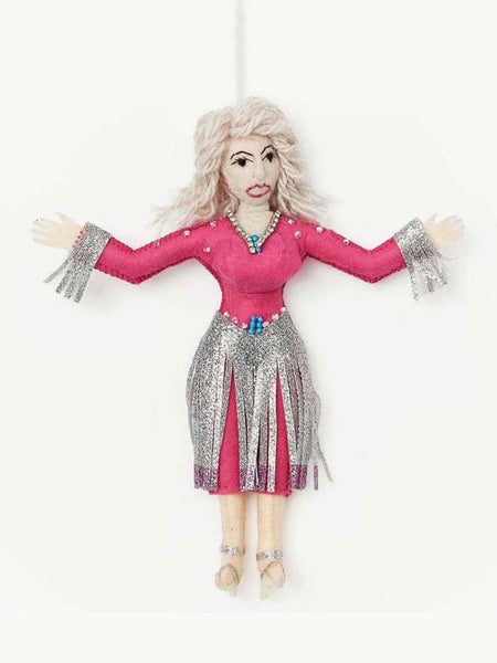 Dolly Parton Ornament Pink Outfit