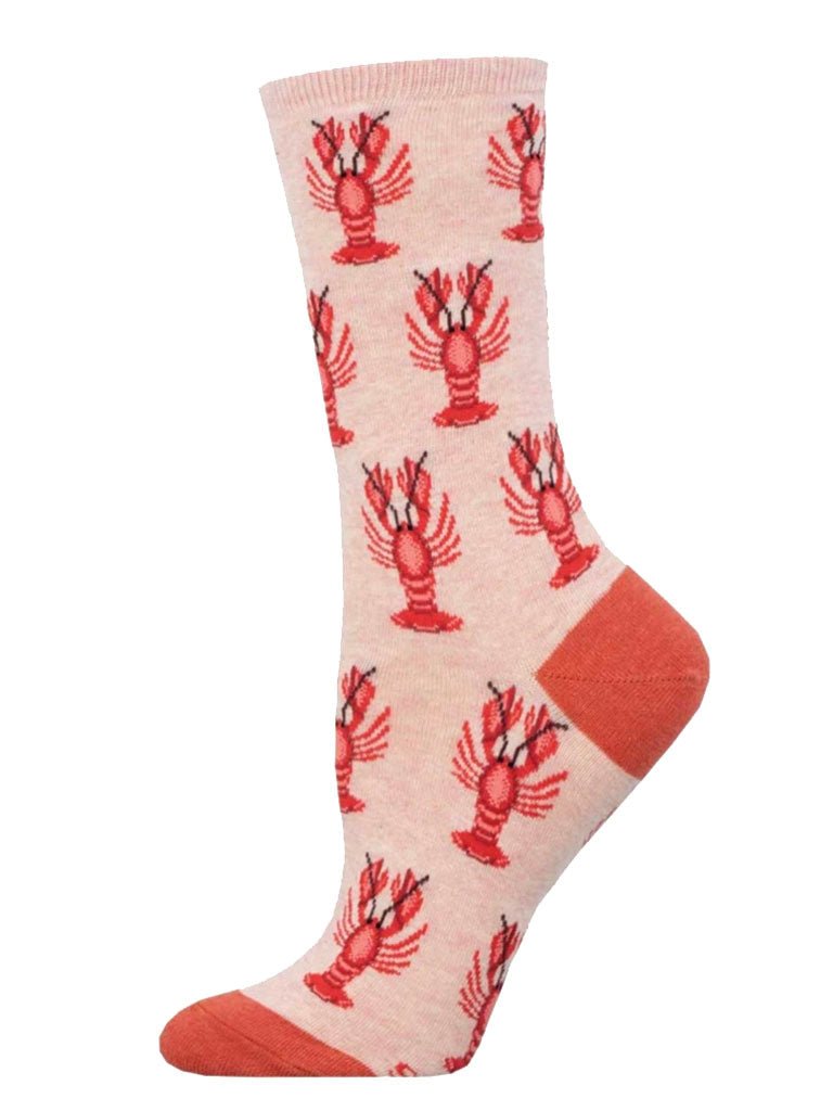 Pink Crawfish Womens Socks