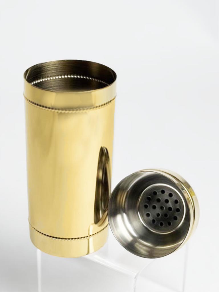 Gold Cocktail Shaker with Apollo Logo