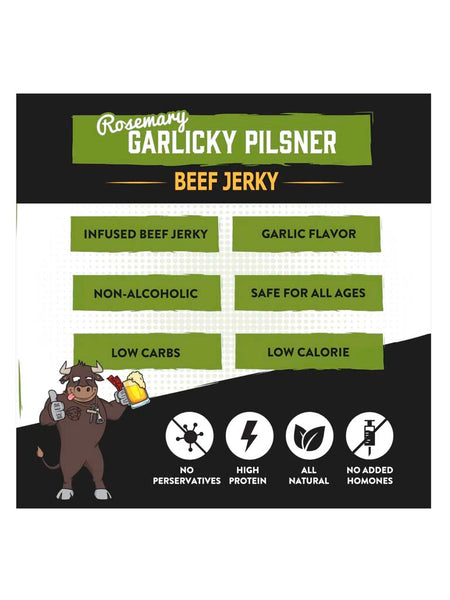 Boozy Jerky - Rosemary Garlicky Pilsner