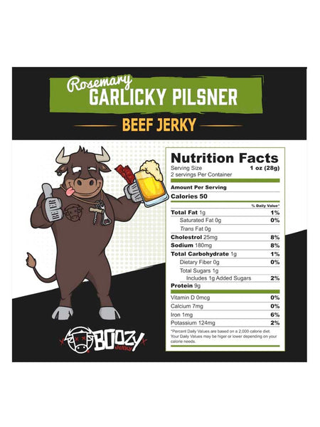 Boozy Jerky - Rosemary Garlicky Pilsner