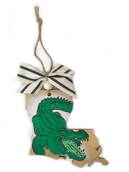 Louisiana Gator Ornament