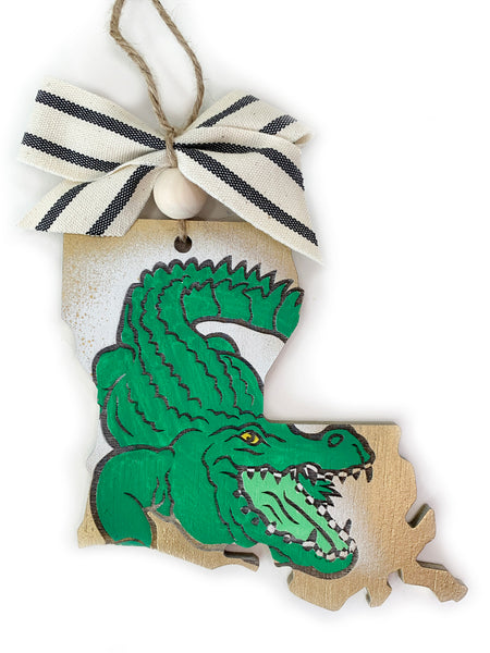Louisiana Gator Ornament