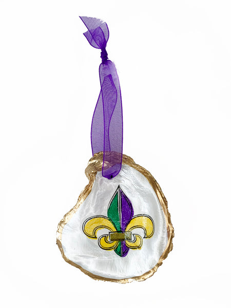 Oyster Ornament - Fleur de Lis