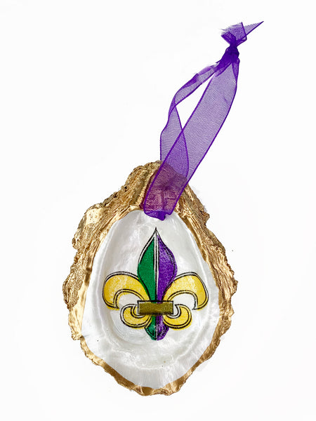 Oyster Ornament - Fleur de Lis