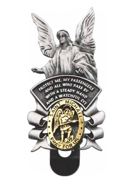 Visor Clip Guardian Angel and St Michael