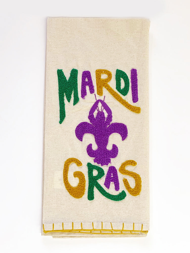 Mardi Gras  Crawfish Hand Towel