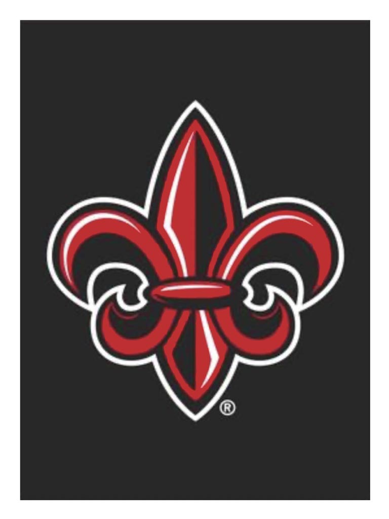 ULL Fleur de Lis Garden Flag
