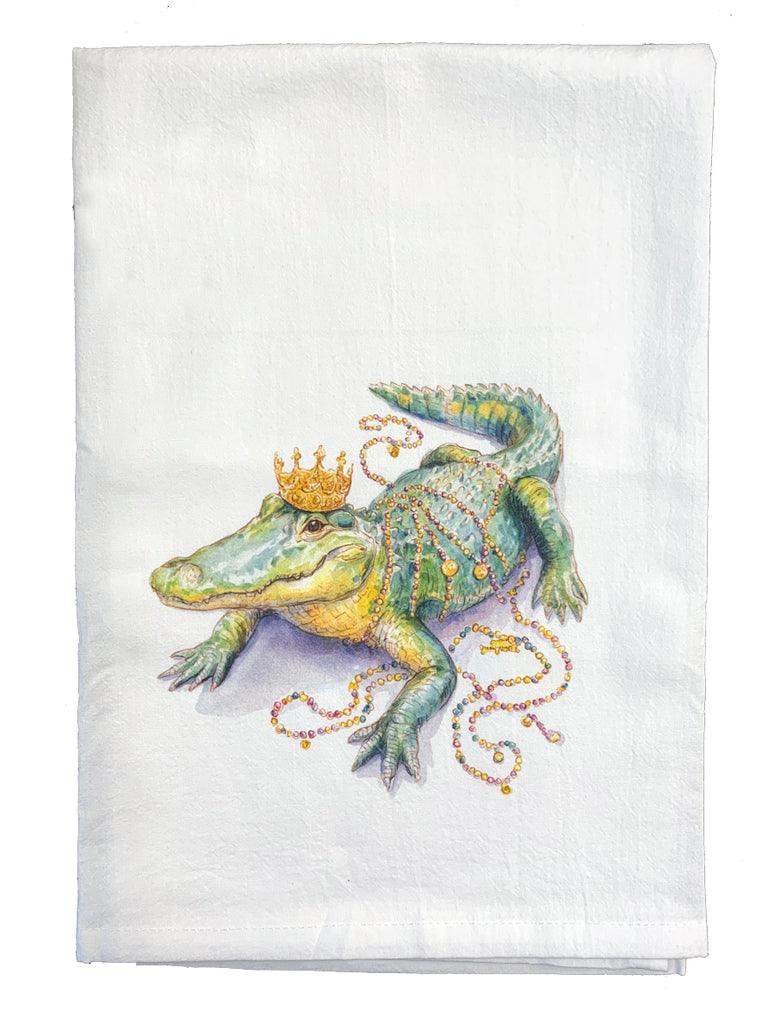 Mardi Gras Hand Towel - Gator