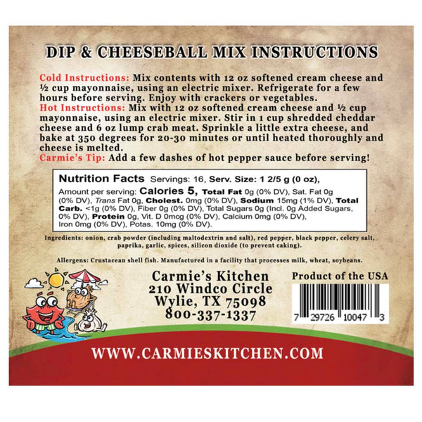 Dix & Cheeseball Mix -Coastal Crab
