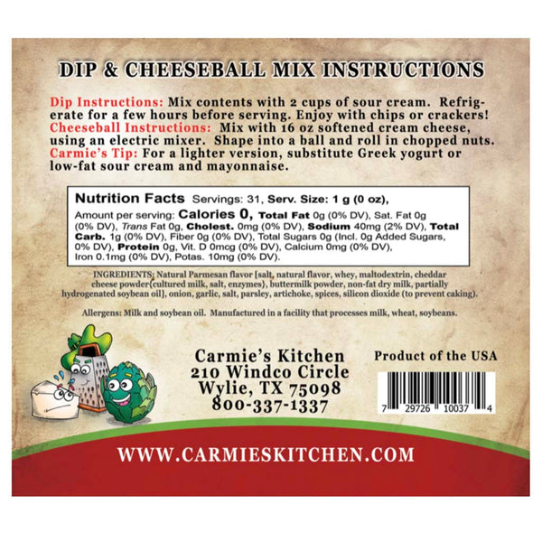 Dix & Cheeseball Mix - Artichoke Parmesan