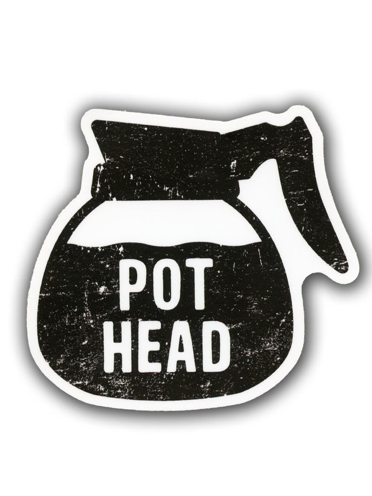 Coffee Pot Head Sticker