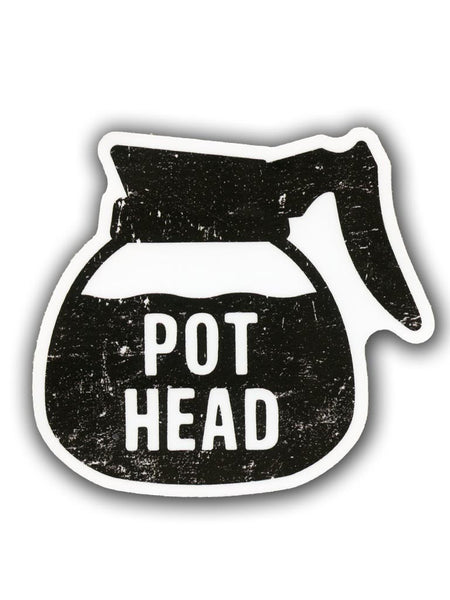 Coffee Pot Head Sticker