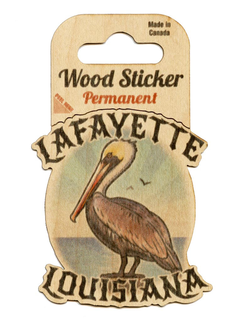 Wood Lafayette Sticker - Pelican