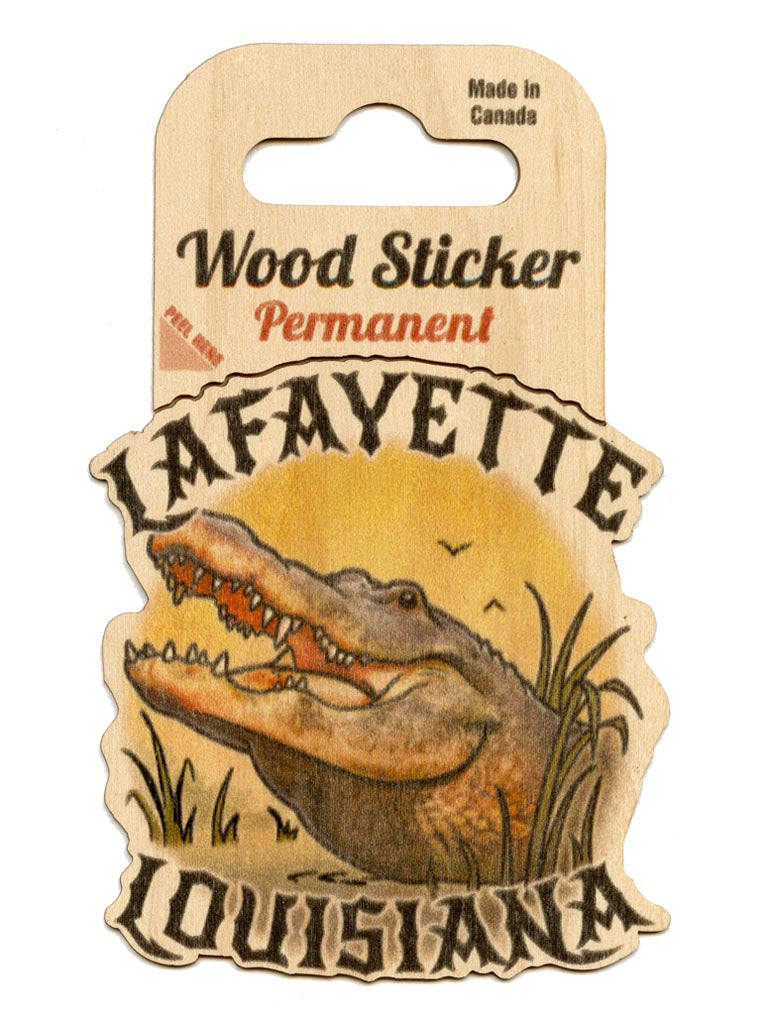 Wood Lafayette Sticker - Gator