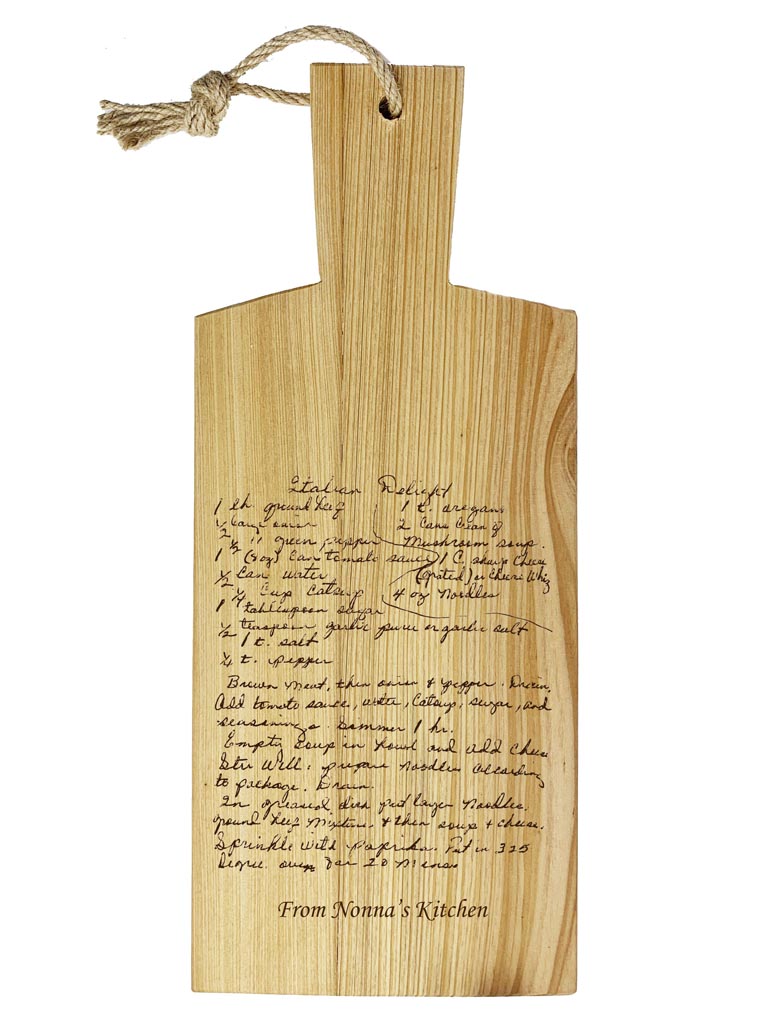 RECIPE Cypress Wood Paddle Shape Cutting Board