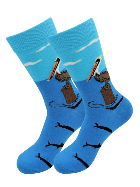 Brown Pelican Socks- Mens