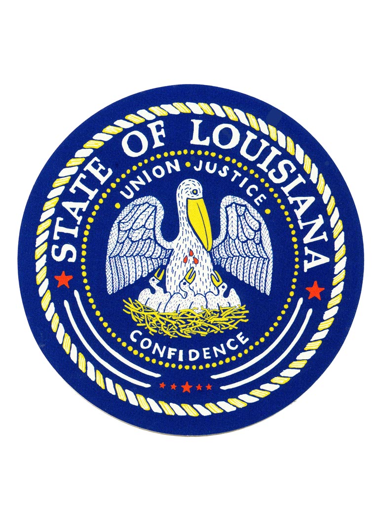 Louisiana Flag Seal Sticker