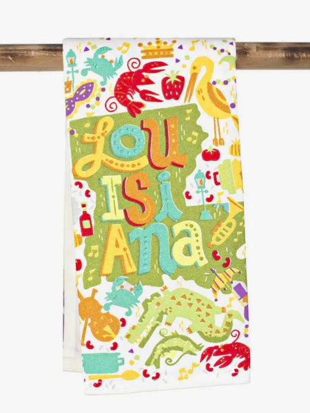 Louisiana Puzzle Kitchen Towel