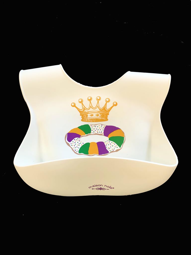 King Cake Silcone Bib