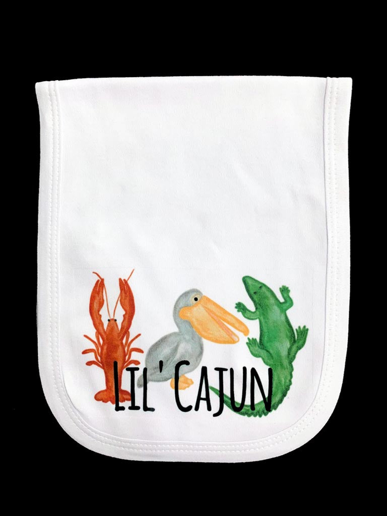 Lil Cajun - Crawfish, Pelican, Gator Burp Cloth