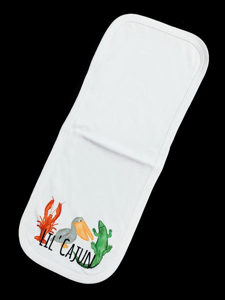 Lil Cajun - Crawfish, Pelican, Gator Burp Cloth