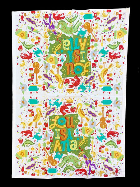 Louisiana Puzzle Kitchen Towel