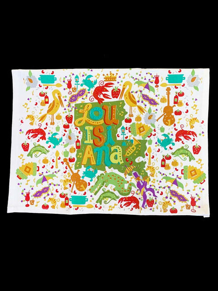 Louisiana Puzzle Kitchen Towel